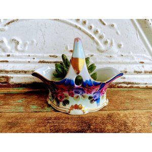 Vintage Hand Painted Nippon Porcelain Basket